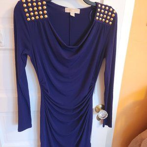 Michael Kors Purple Gold accent dress